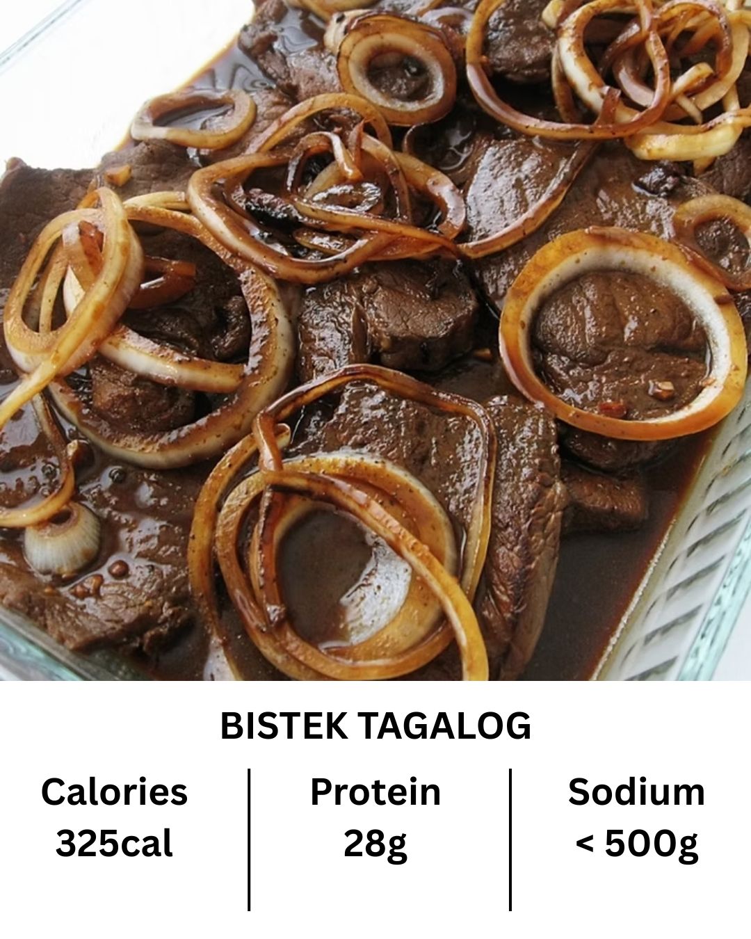 Pork Bistek (Authentic Sauce on the side)