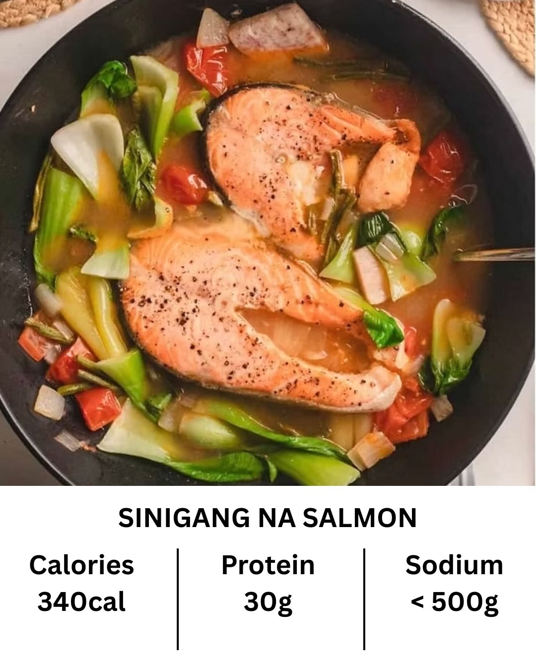 Sinigang na Salmon (Authentic Sauce on the side)