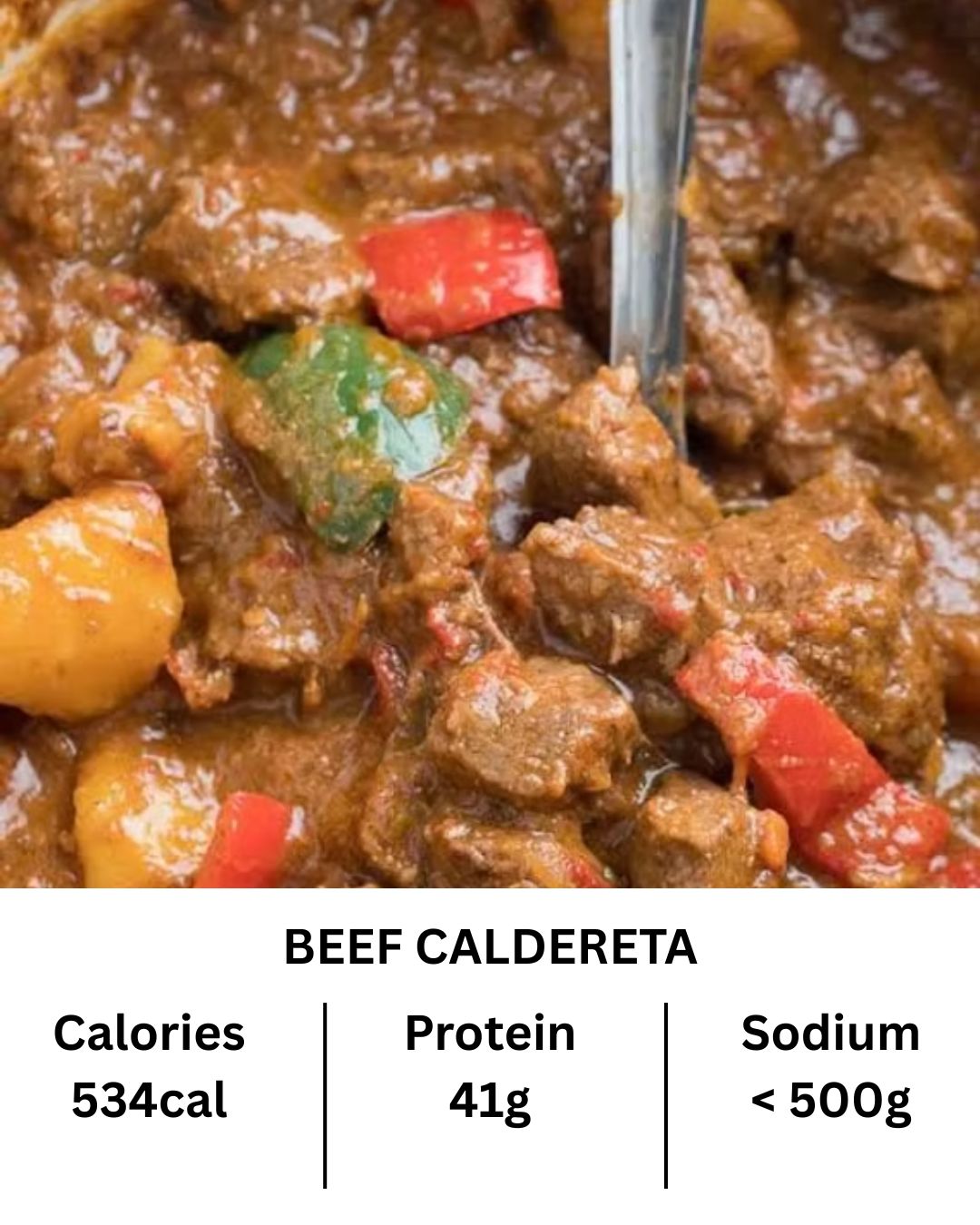 Beef Caldereta (Authentic Sauce on the side)