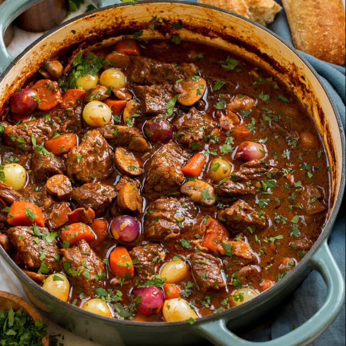 Beef bourguignon with mashed potatoes 225g/450g NET
